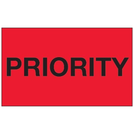 Bsc Preferred 3 x 5'' - ''Priority'' Fluorescent Red Labels BUY00024035